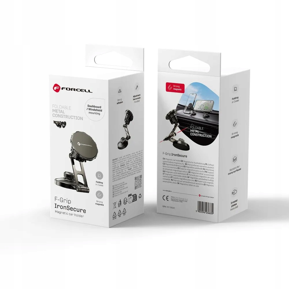 Magnetický Držák Telefonu Do Auta Na Sklo Desku Forcell F-grip