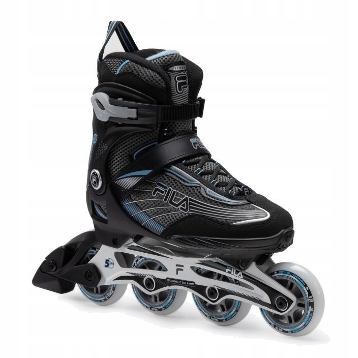 FILA SKATES Rolki MIZAR 80 LADY black lightblue 39