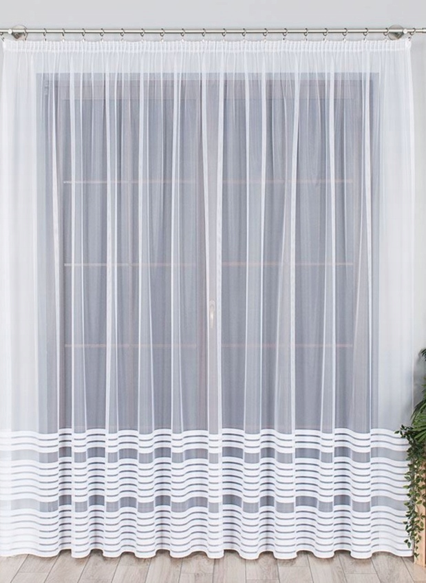 FIRANKA GOTOWA 240 x 400 CM. Z TAŚMĄ WZÓR NA DOLE