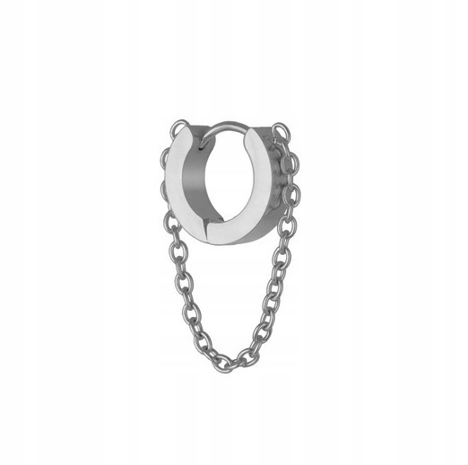

Kolczyk Huggie łańcuszek srebrny Piercing