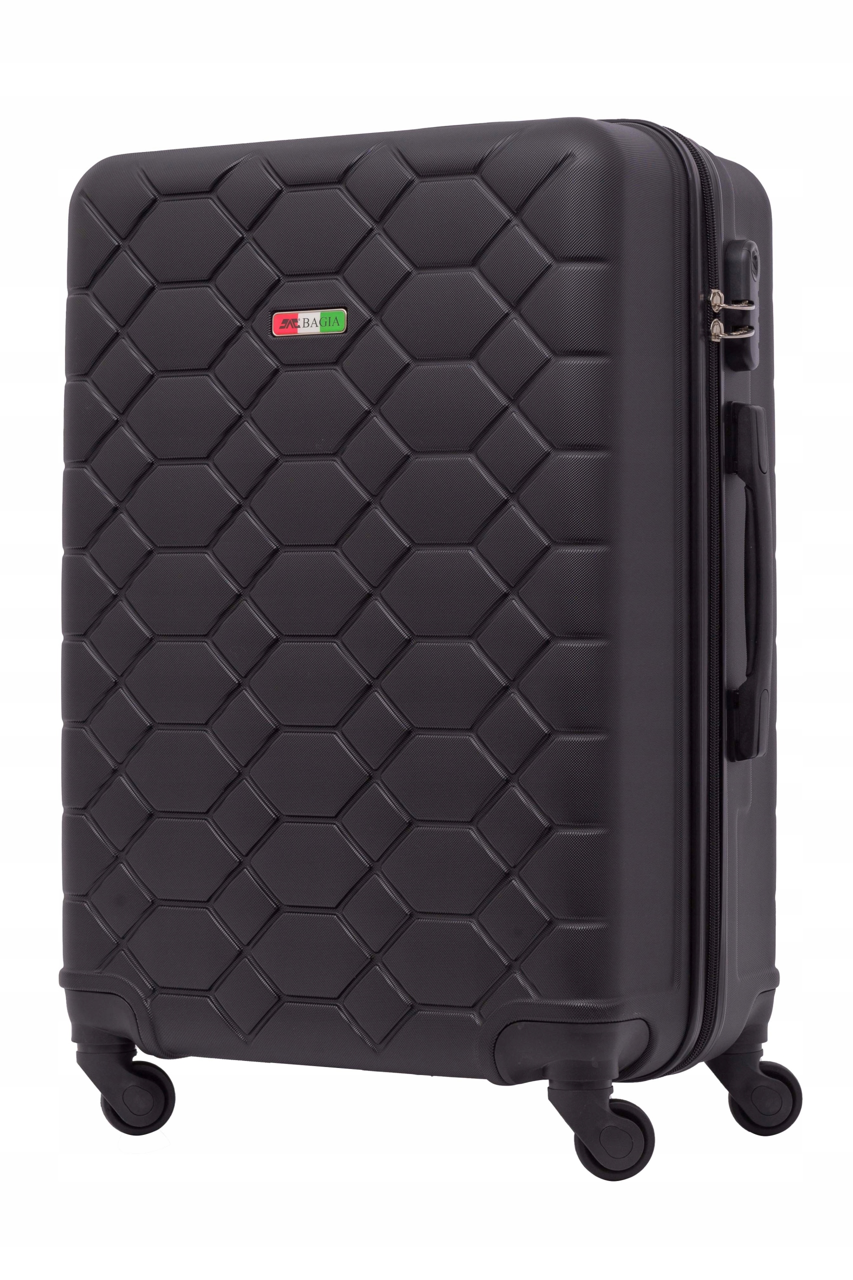 WALIZKA PODRÓŻNA ROZMIAR ŚREDNI M 60L BAGIA WALIZKI ABS AMSTERDAM Materiał dominujący ABS