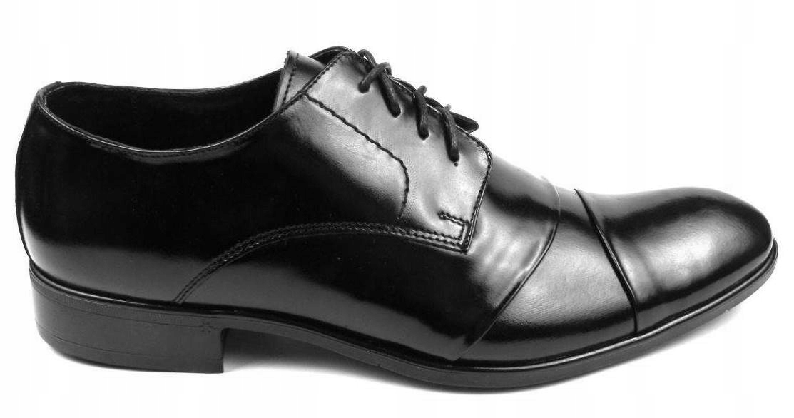 

Wygodne czarne eleganckie buty męskie T33 38