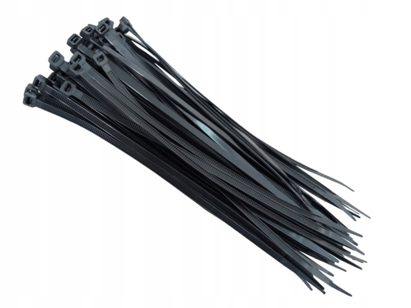Opaski zaciskowe kablowe taśmy czarne 2,5x100mm 100szt trytytki Trytki
