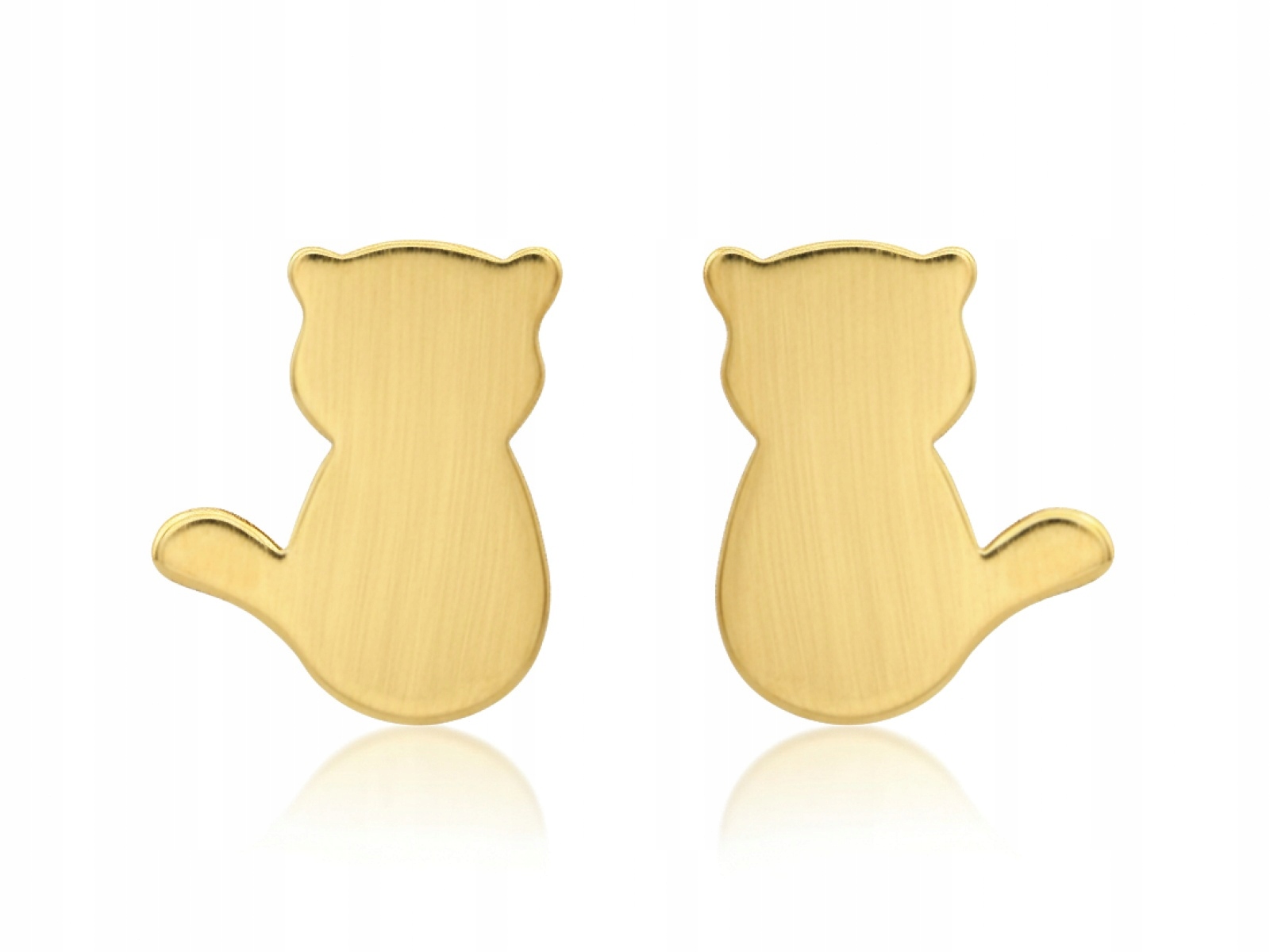 Náušnice pro ženu 585 kočička na tyči jsou ideální jako dárek