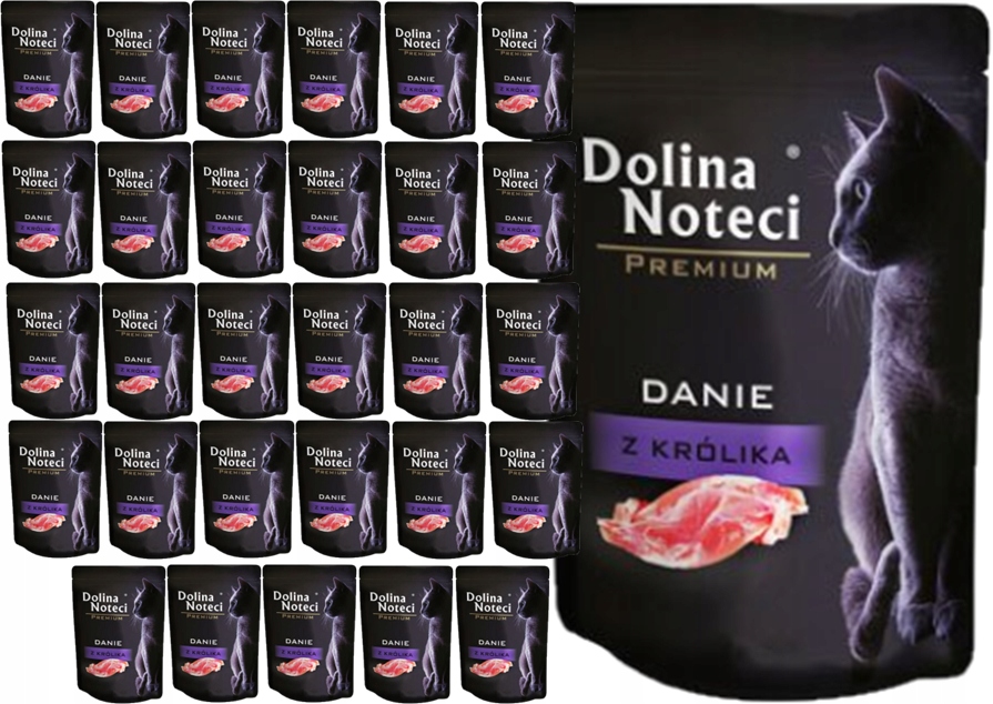 Levně Mokré krmivo pro kočky Dolina Noteci Premium Králičí Jídlo 30x85 g Bez Obilovin