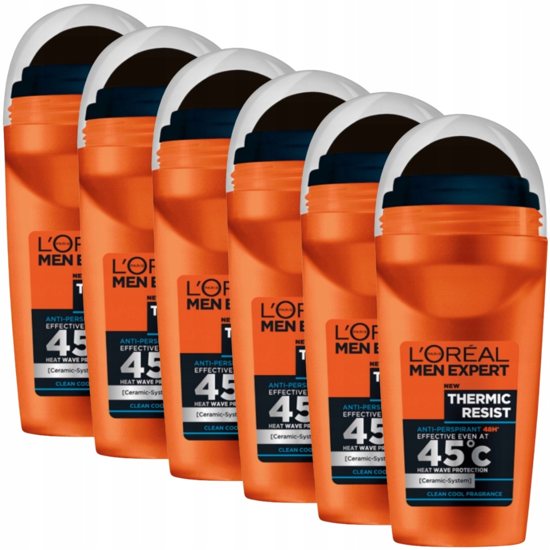 Loreal Men Expert Kuličkový antiperspirant Thermic Resist 48H Ochranný 6x50 ml