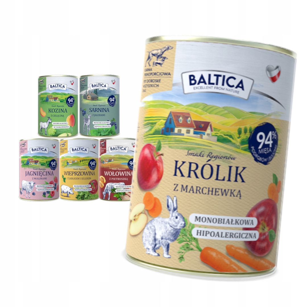 Levně Baltica Mix Chutí bez drůbeže 6x400g Bezobilné Vlhké Krmivo pro psy