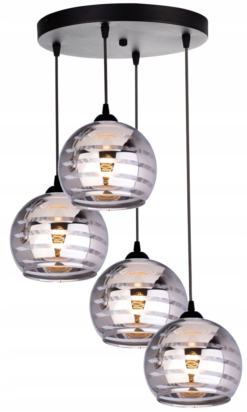

Szklana Lampa Wisząca Sufitowa Żyrandol Plafon Led
