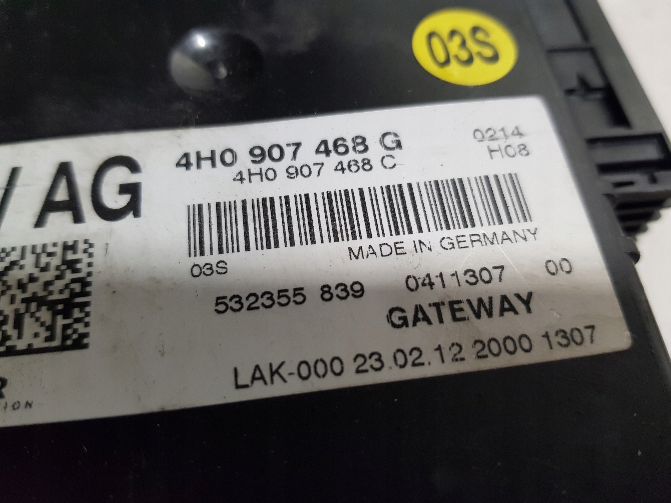 AUDI A8 D4 module control unit GATEWAY 4H0907468G