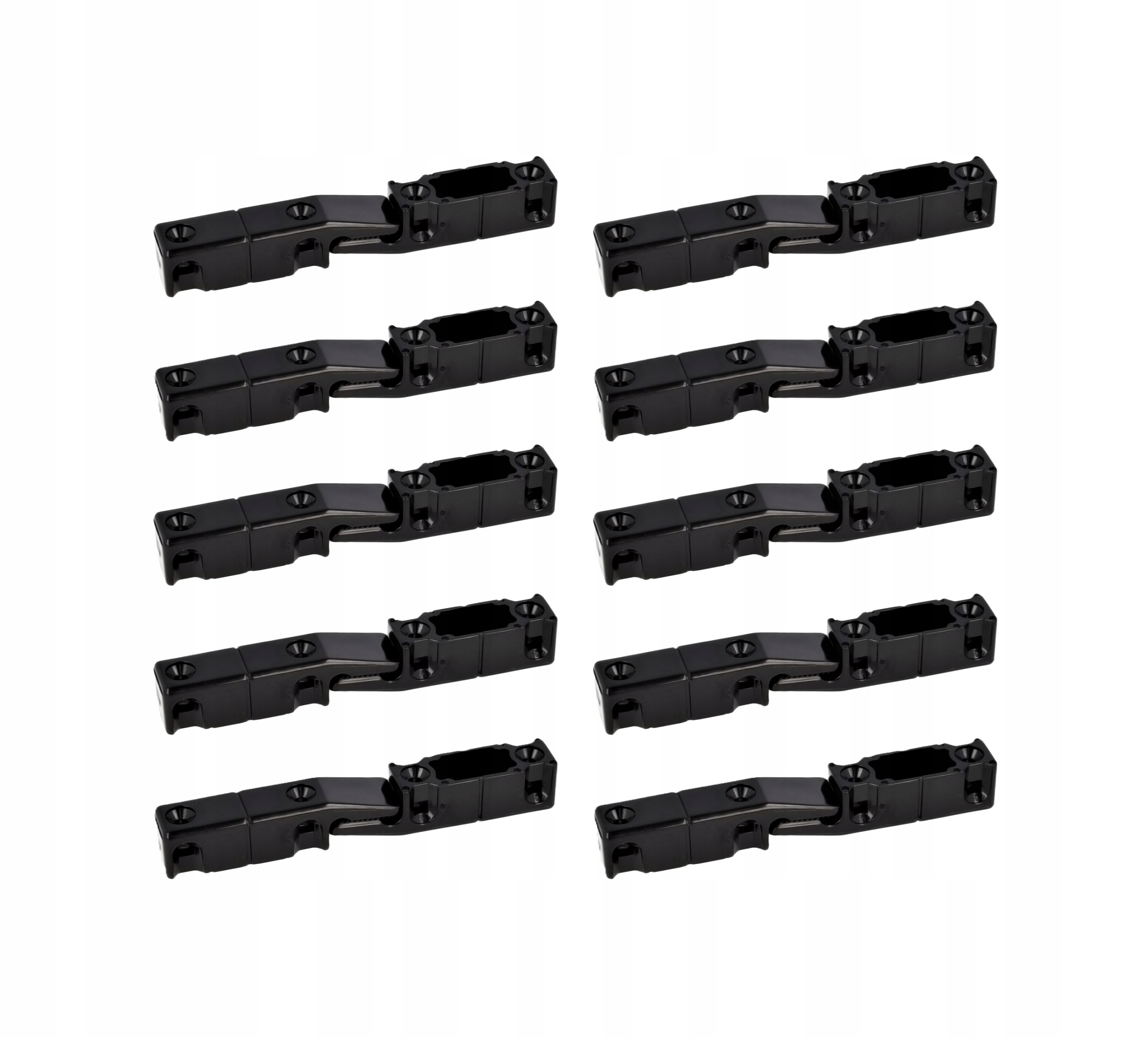 Złącze meblowe do płyt paneli MULTI czarne tworzywo 10 kompletów