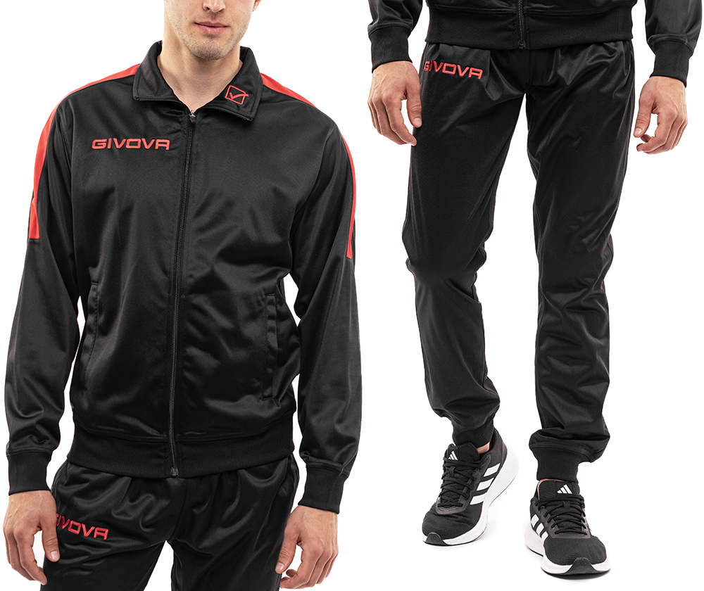 Sportovní komplet Givova Teplákovka Tréninkový set Mikina Kalhoty Pohodlné vel. XL