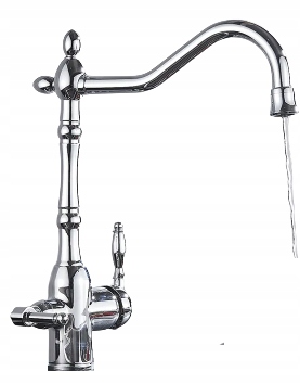 Kuchynská batéria trojcestná pre Retro filter Chrom