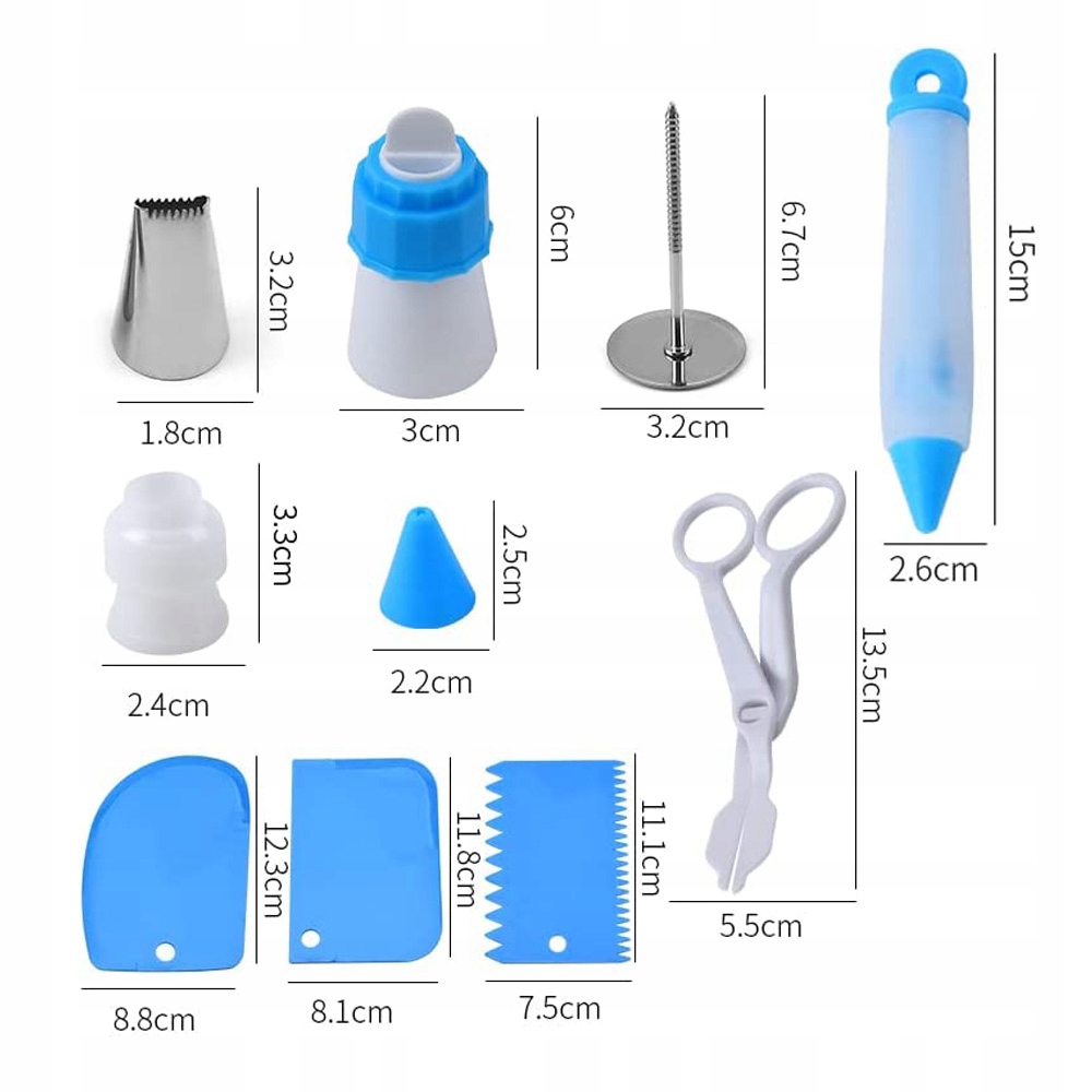 DUŻY ZESTAW CUKIERNICZY DO DEKORACJI CIAST TORTÓW Marka Rossner