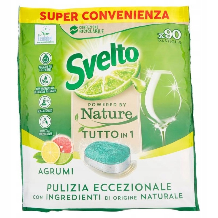 Levně Tablety do myčky 90ks Lavastoviglie Nature Agrumi Svelto ekologické