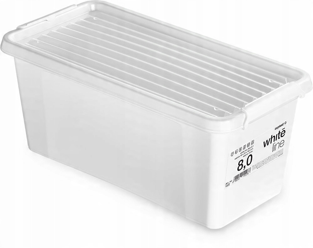 

Pojemnik plastikowy pudło organizer pokrywa 8l