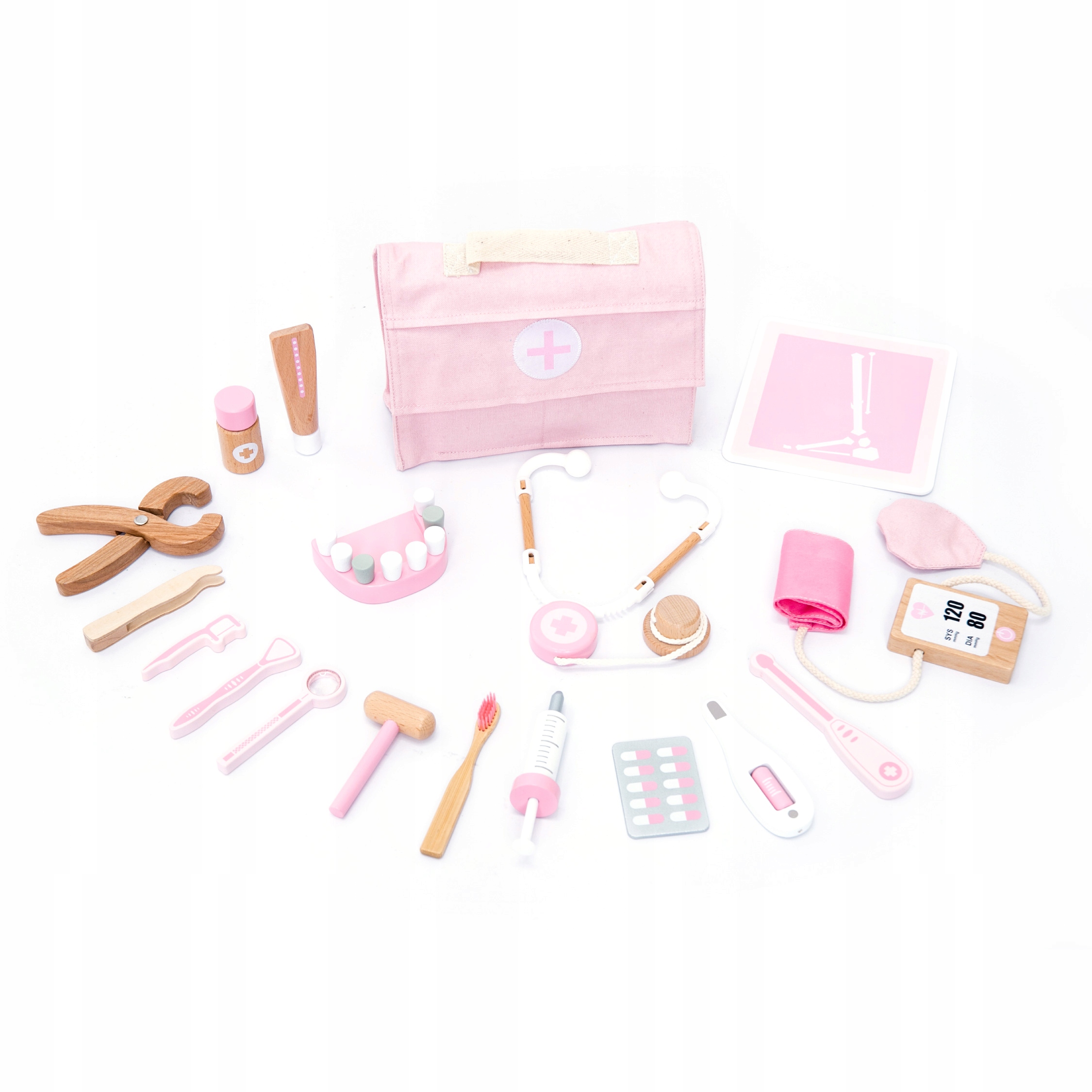 UMU Drewniany Zestaw Lekarski dla Dzieci 18 szt. Marka UMU