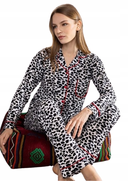 Rozepínací Pyžamo Panterka Pyžamo Dalmatin Bavlna Lyocell M