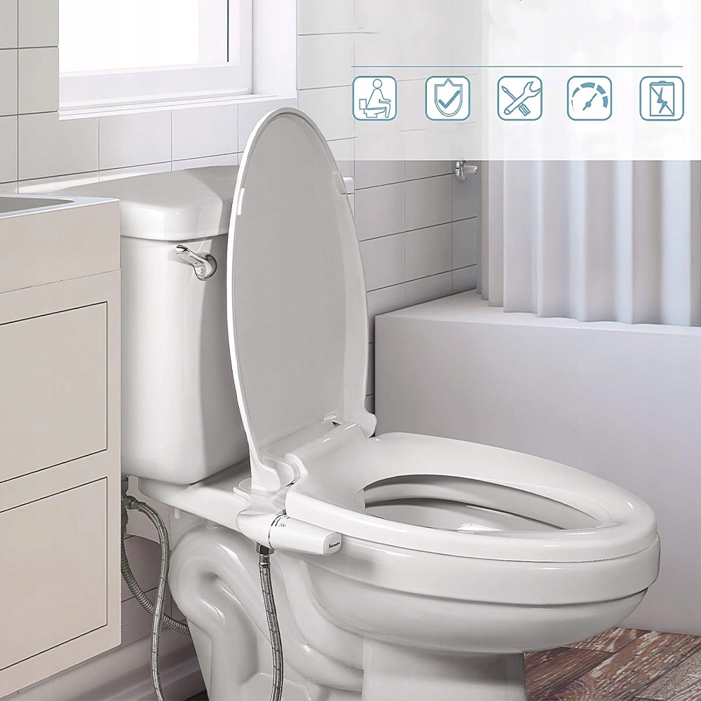 BIDET Z DESKĄ SEDESOWĄ NATRYSK Z PODWÓJNĄ DYSZĄ SAMOCZYSZCZENIE Linia NASADKA BIDETOWA