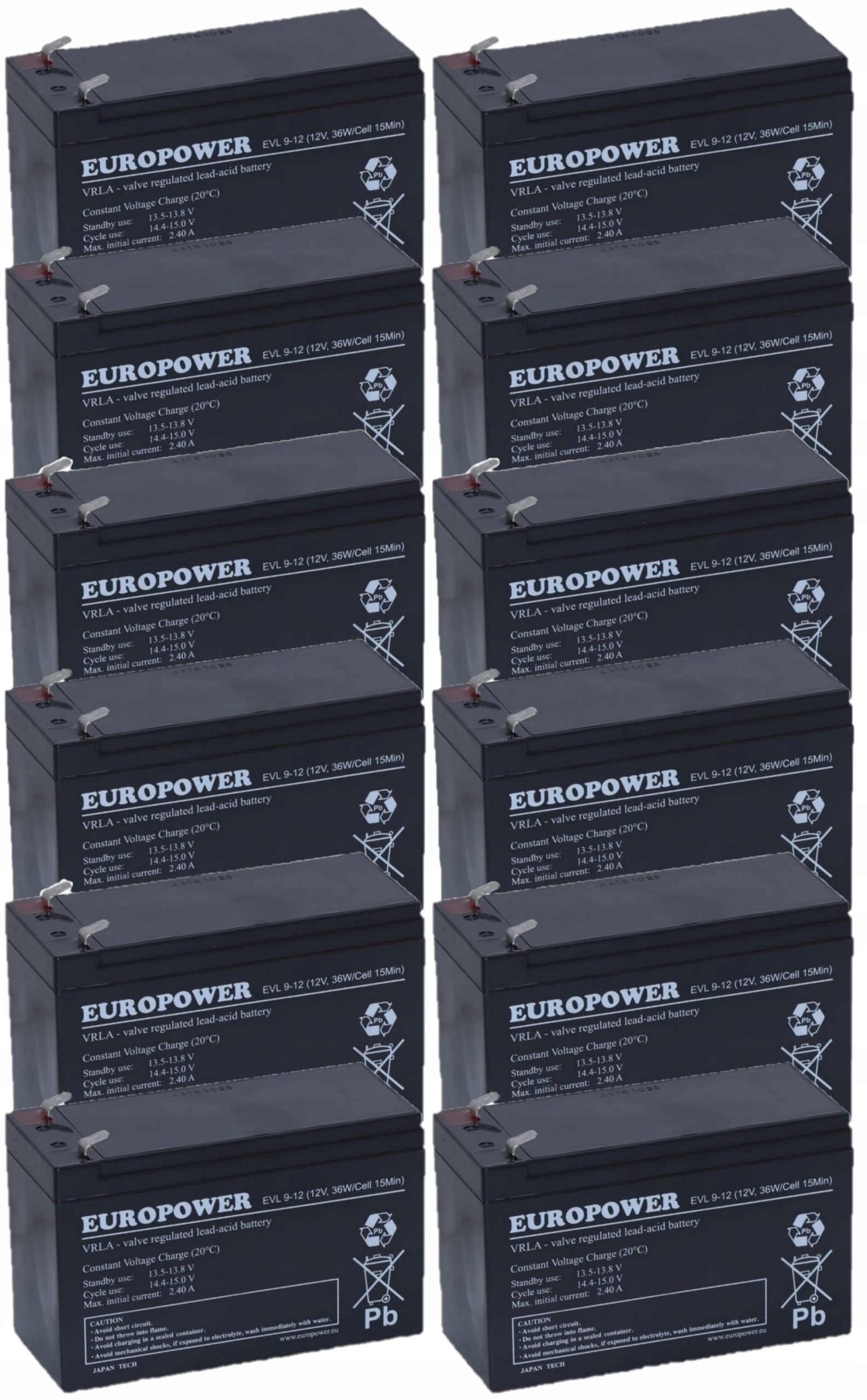 TBC49 Baterie Zestaw Akumulatorów Do Ups Apc Eaton Powerwalker 12x Evl 9-12