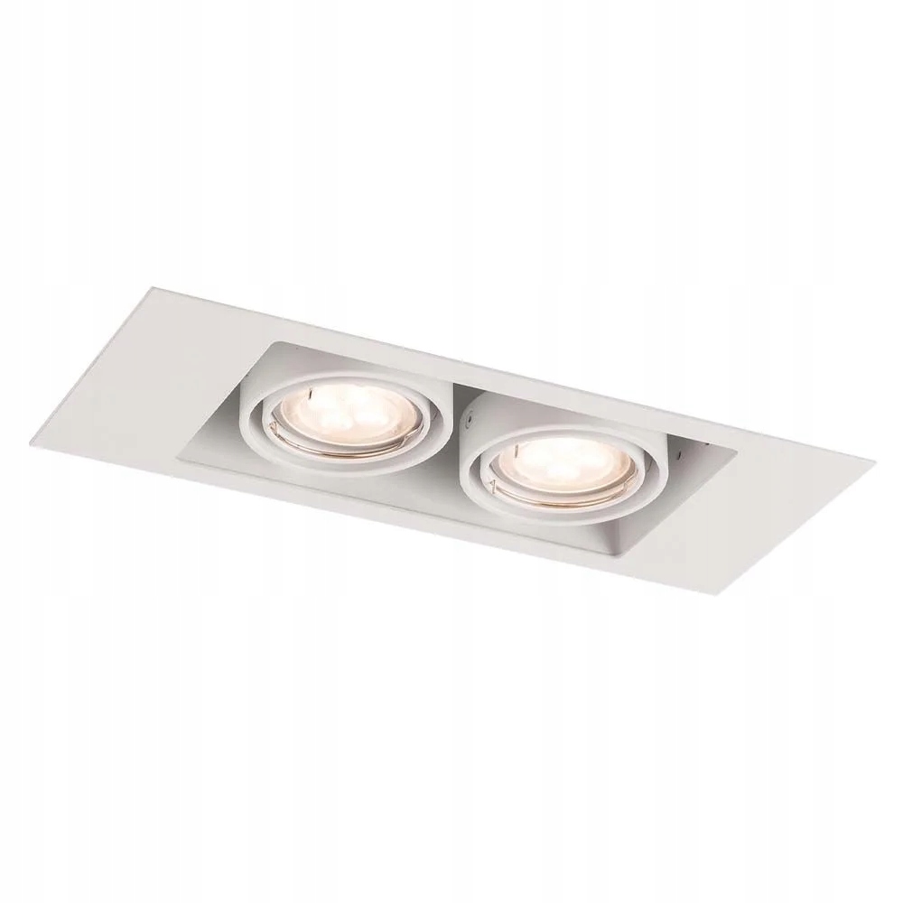 Lampa dvojitá nastaviteľná biela obdĺžniková 26 cm Shilo