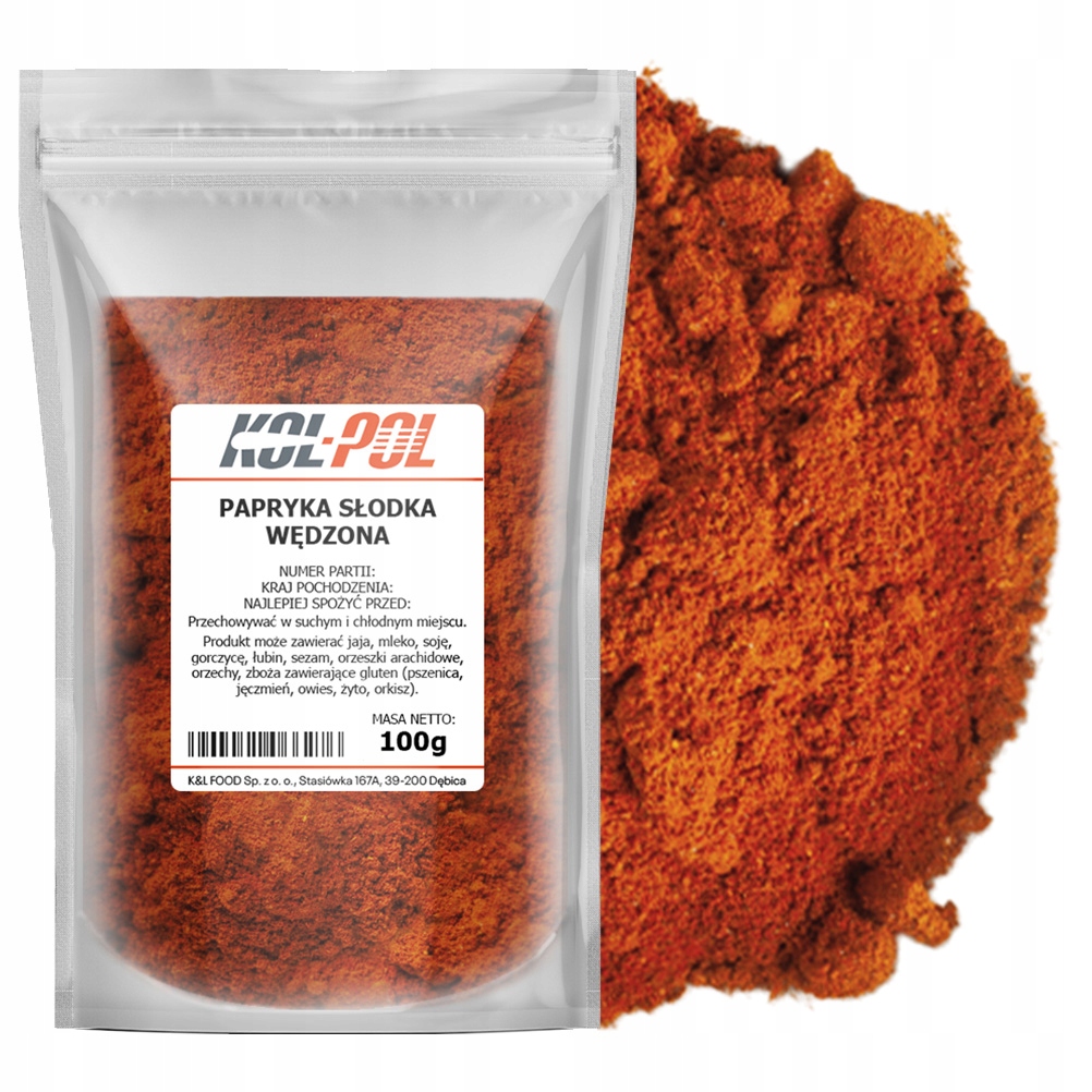 Papryka Słodka Wędzona 100g Mielona aromatyczna naturalna jakość Kol-Pol