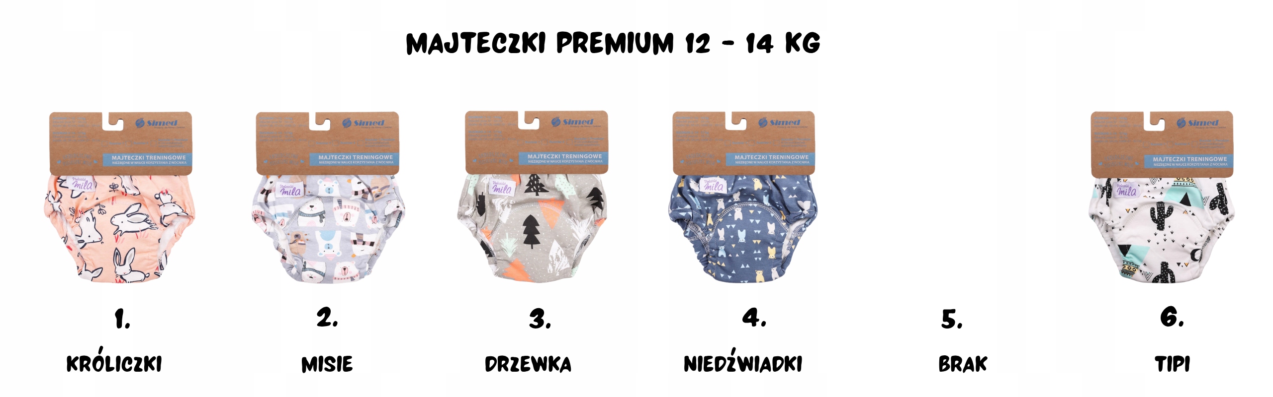 MAJTKI treningowe do nauki nocnika 12-14 kg 100% bawełna PREMIUM 3 sztuki EAN (GTIN) 5904569540999