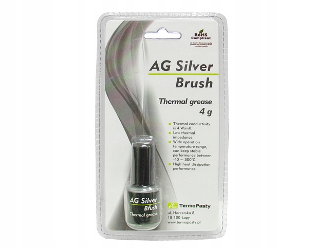 

Pasta Termoprzewodząca Ag Silver Brush 4g Blister