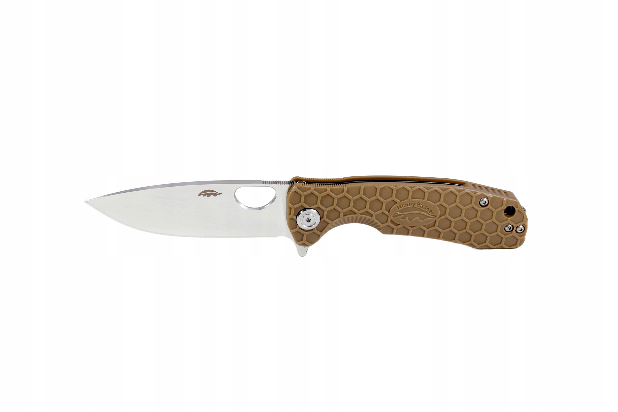 Nóż Honey Badger Flipper D2 Medium Tan 01HO030