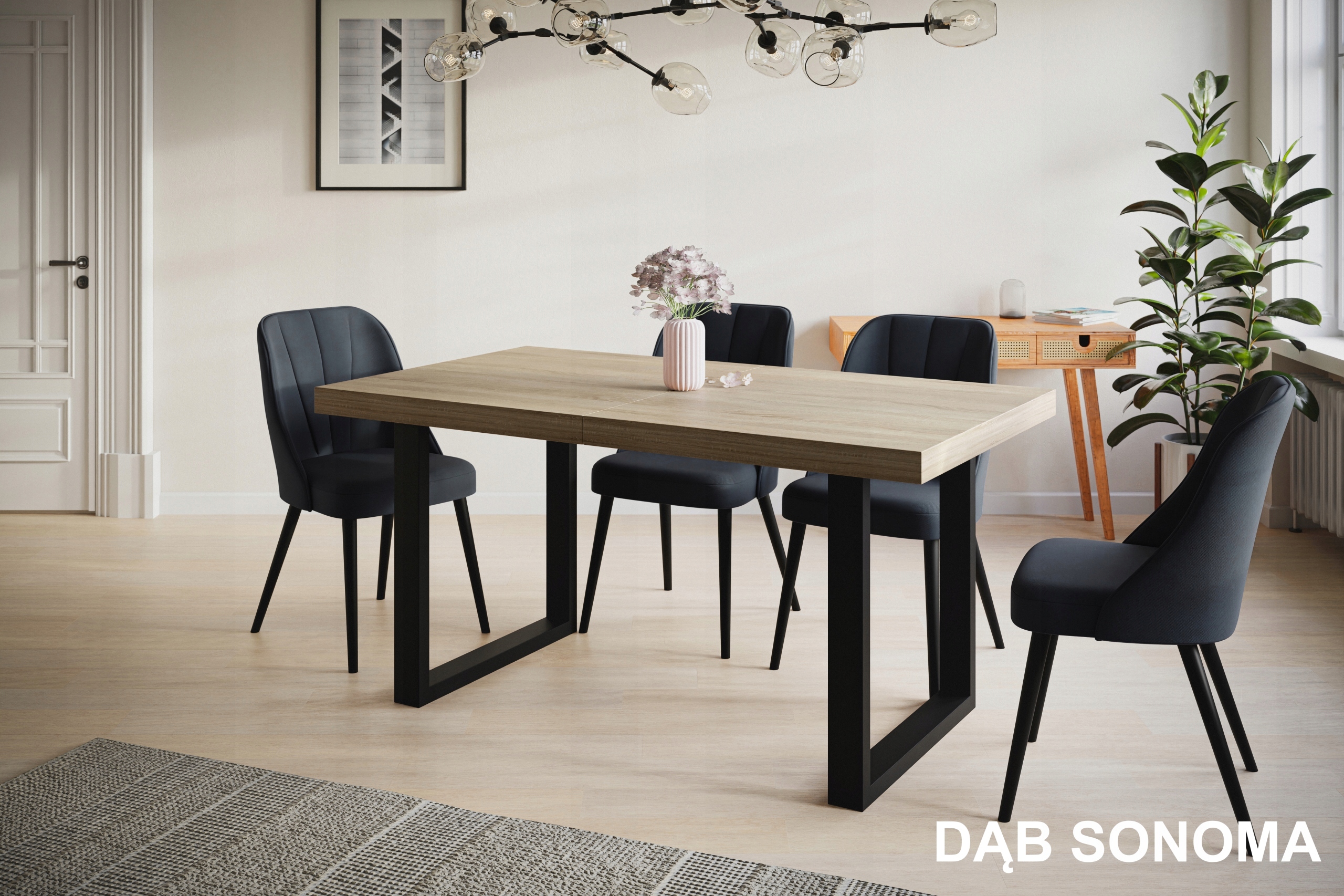 Stół rozkładany 160/260 LOFT metalowe nogi Kolekcja loft