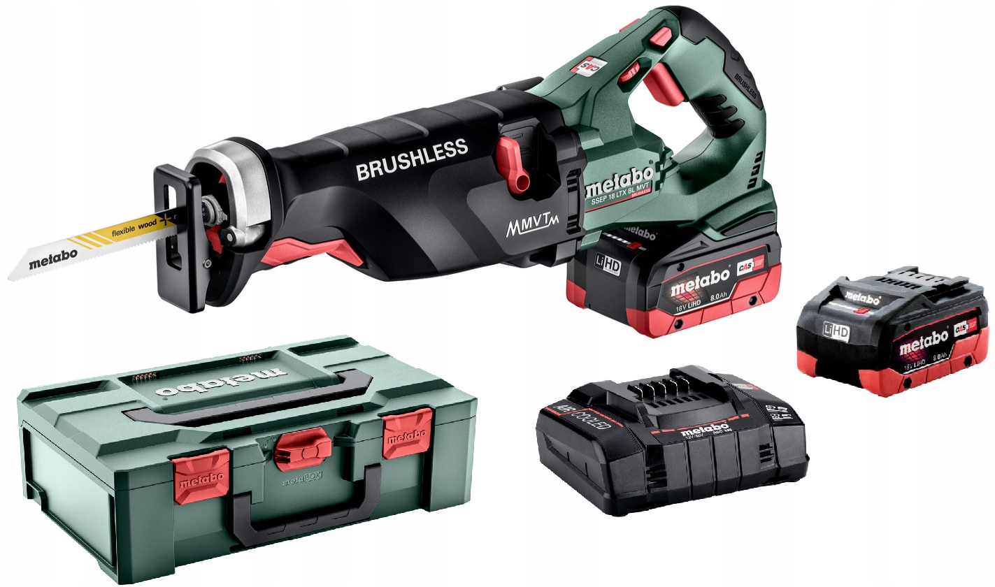 Metabo Piła Szablasta Aku 2x 8,0Ah Lisi Ogon Ssep 18 Ltx Bl Mvt 602258810