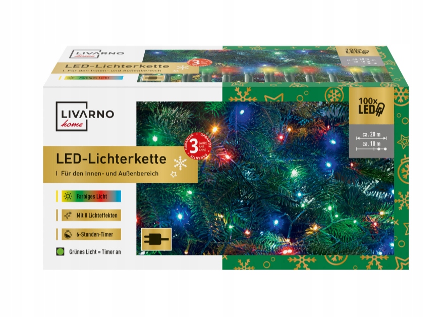 

Łańcuch świetlny 100 Led Livarno home, kolorowy