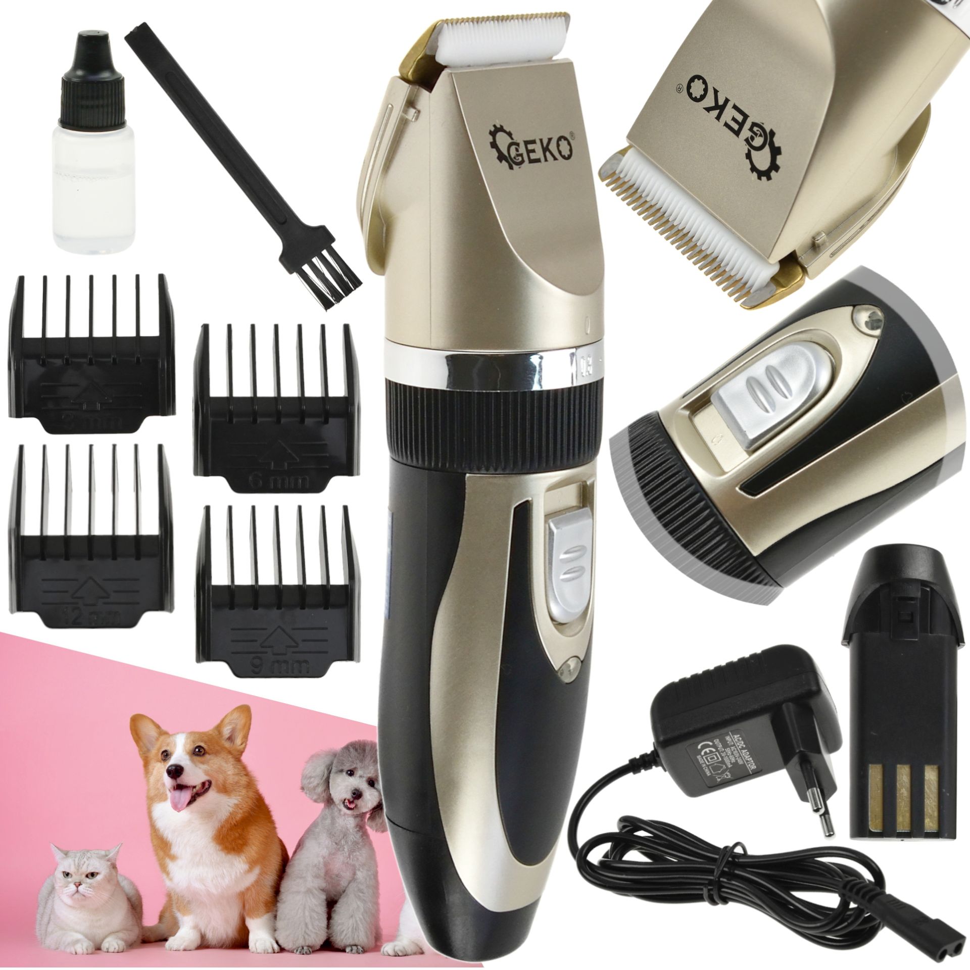 

Maszynka Do Strzyrzenia Psów Zwierząt 3,7V Zestaw