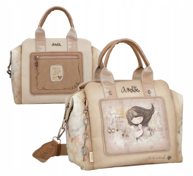 Torebka damska Anekke Memories eko skóra wielokolorowa print miejski