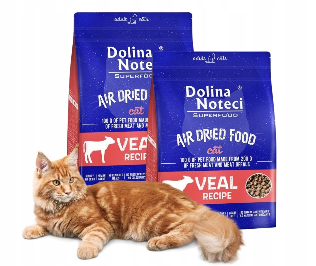 Levně Dolina Noteci Superfood krmivo z telecího masa krmivo pro kočky 2x1 kg