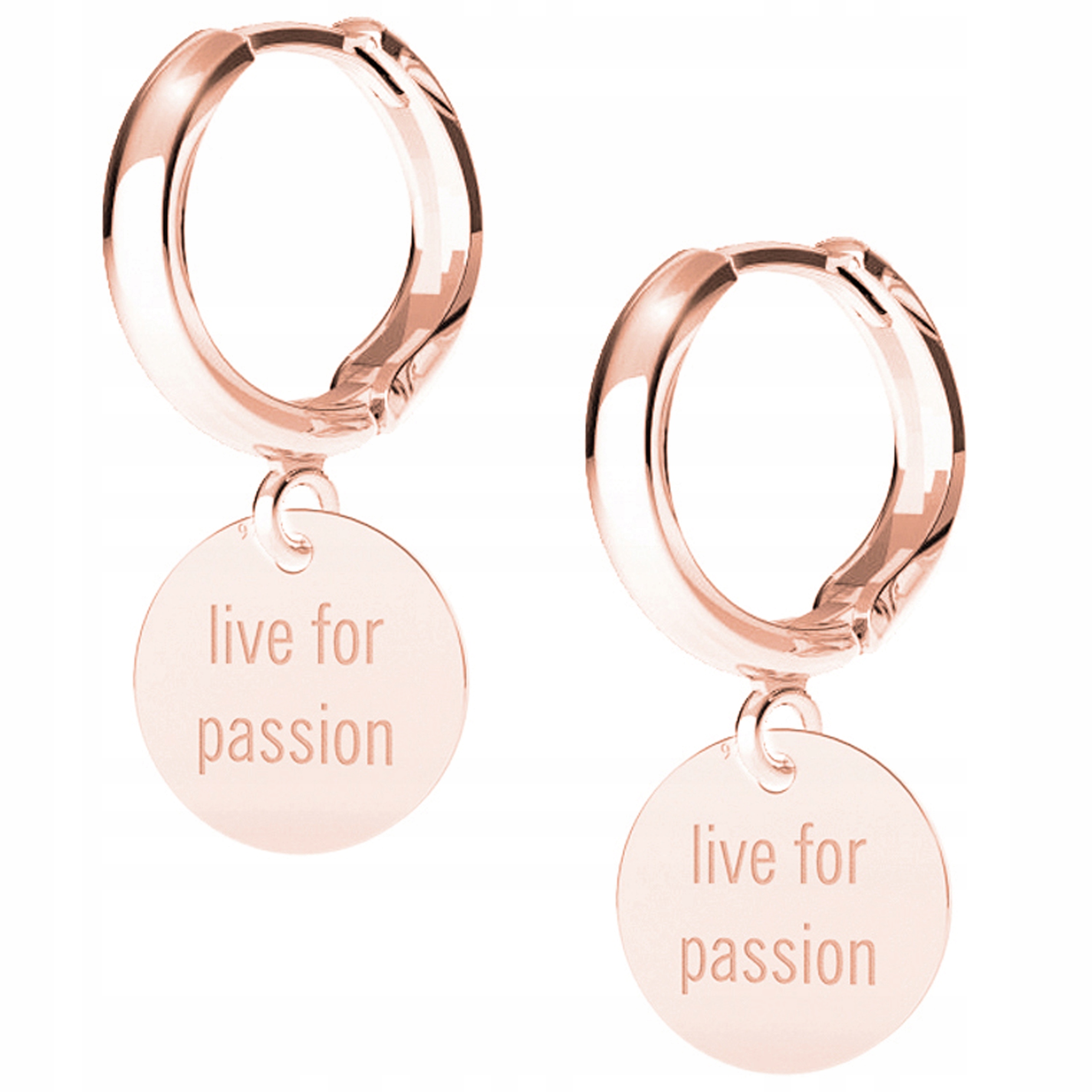 Náušnice Live For Passion růžové zlato 925