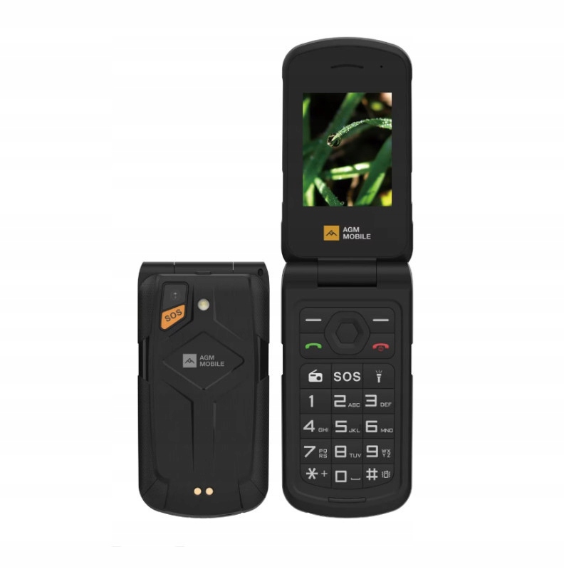 Agm M10 Flip 4G ütés-vízálló IP68 nagy gombos telefon,független,Dual Sim