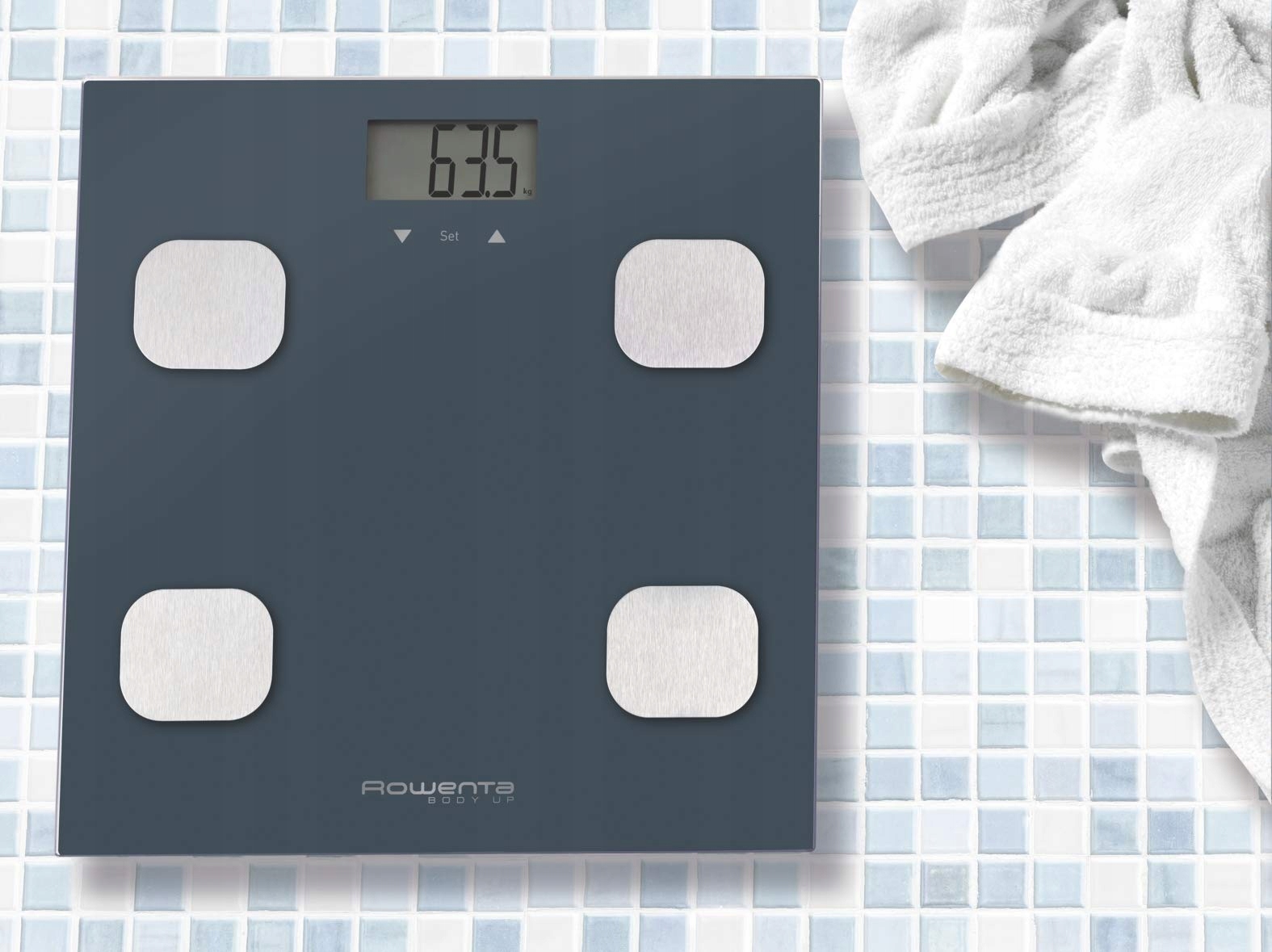 ROWENTA Waga Łazienkowa z Pomiarem Tkanki Tłuszczowej i BMI 150kg — miniatura 4
