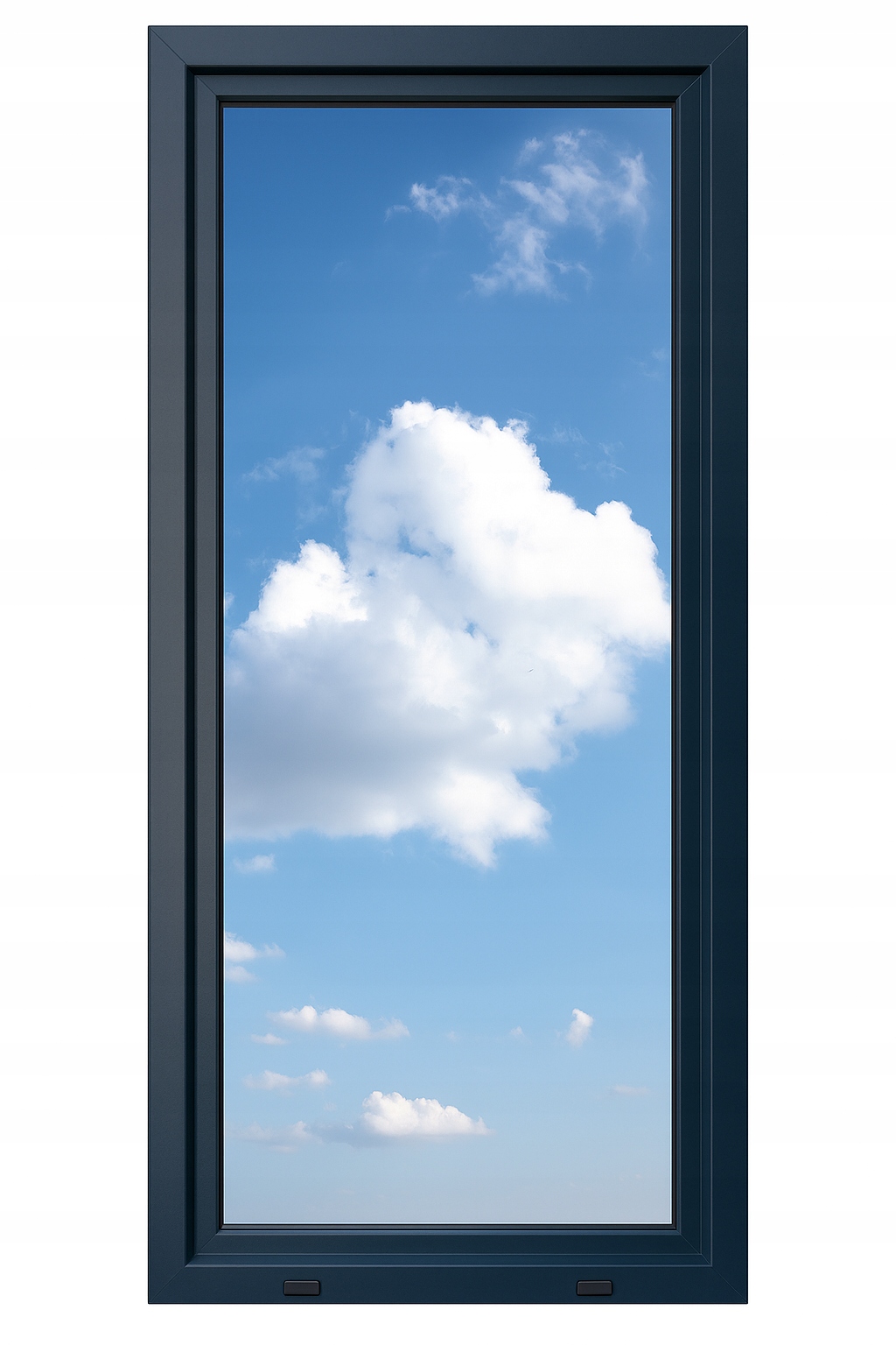 Pcv Okno Lewe PeeJ Antracyt 865x2095mm R-u 86,5x209,5cm 3szyby 76mm Pvc