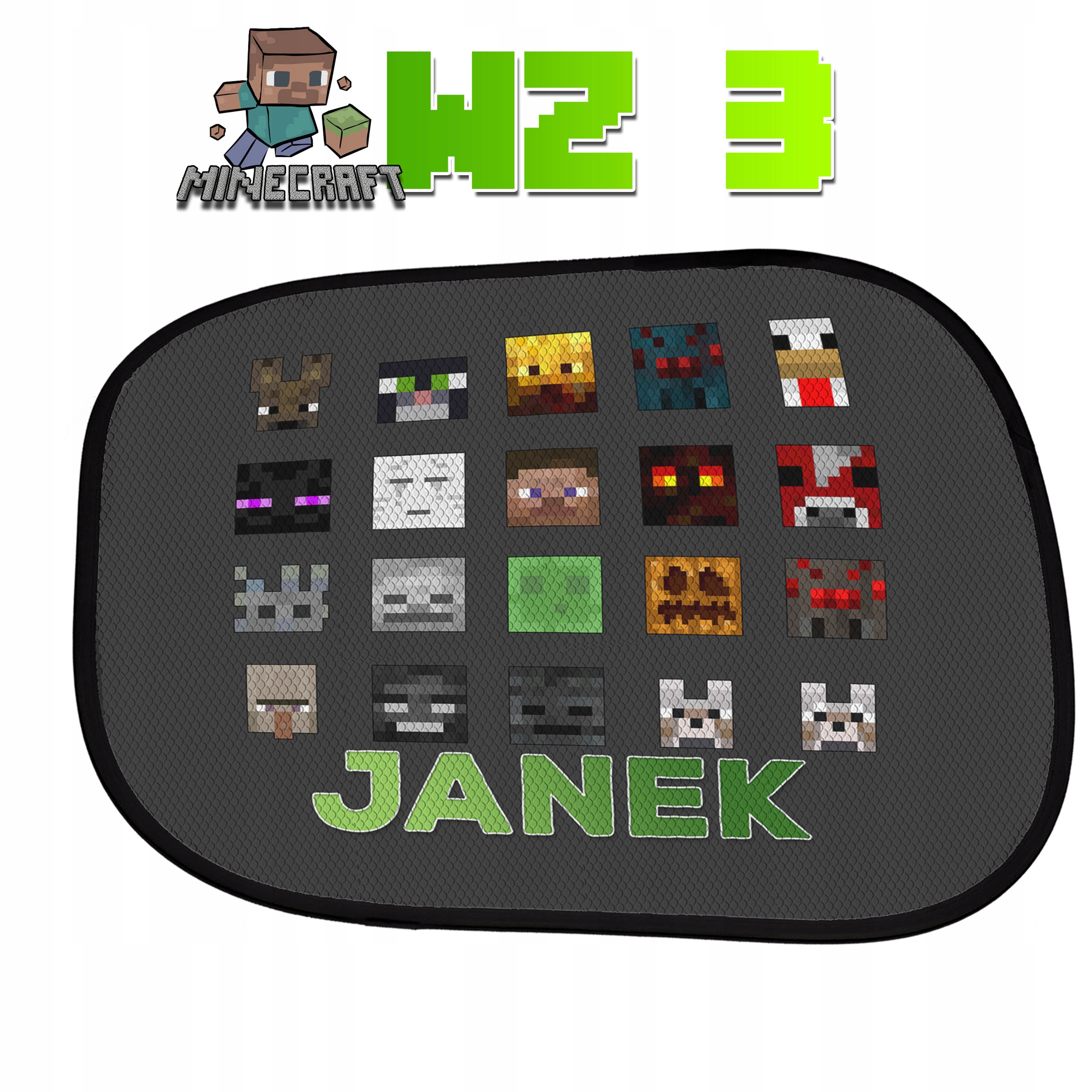ZASŁONKI PRZECIWSŁONECZNE DO AUTA MINECRAFT Y4 Rodzaj osłona przeciwsłoneczna