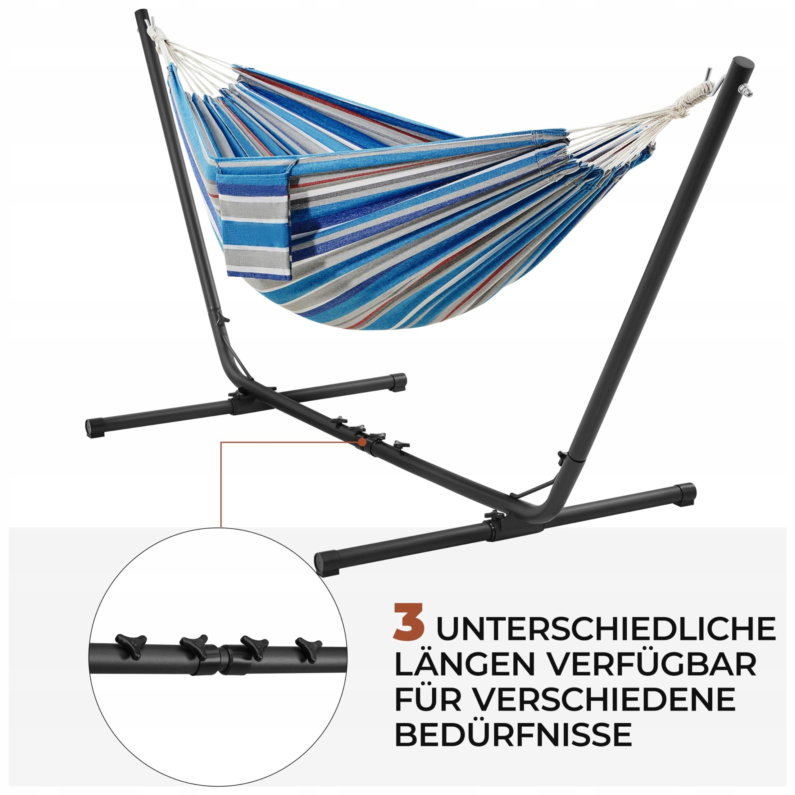 YAHEETECH Hamak Zestaw Dwuosobowy 205kg Wewnątrz/Zewnątrz — miniatura 6