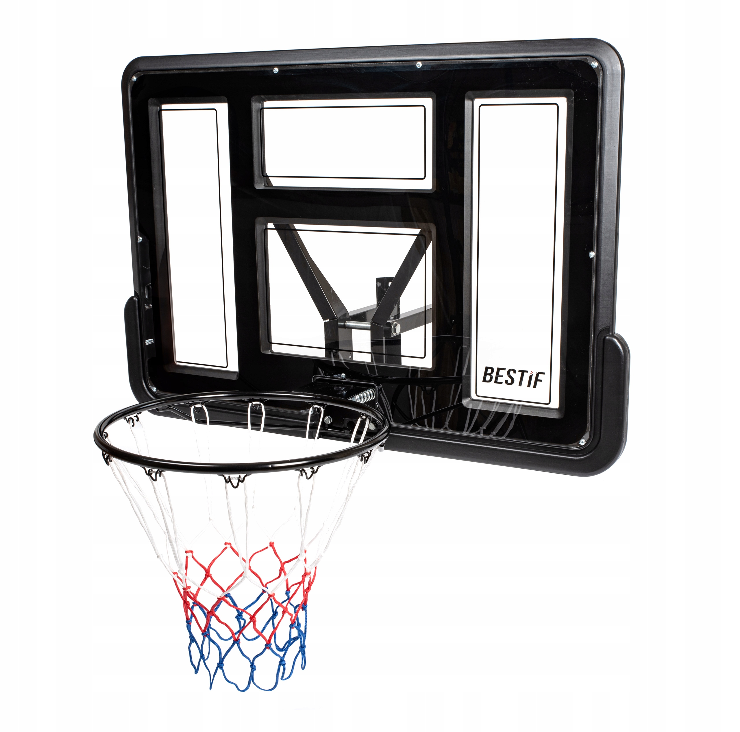 Velká Tabule Na Basketbalový Koš Štít Obruč Sada Bestif 110 x 75 cm