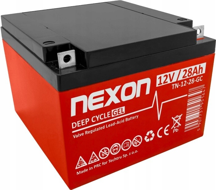 Akumulator 12V 28Ah żelowy zasilający Nexon Gel Deep Cycle