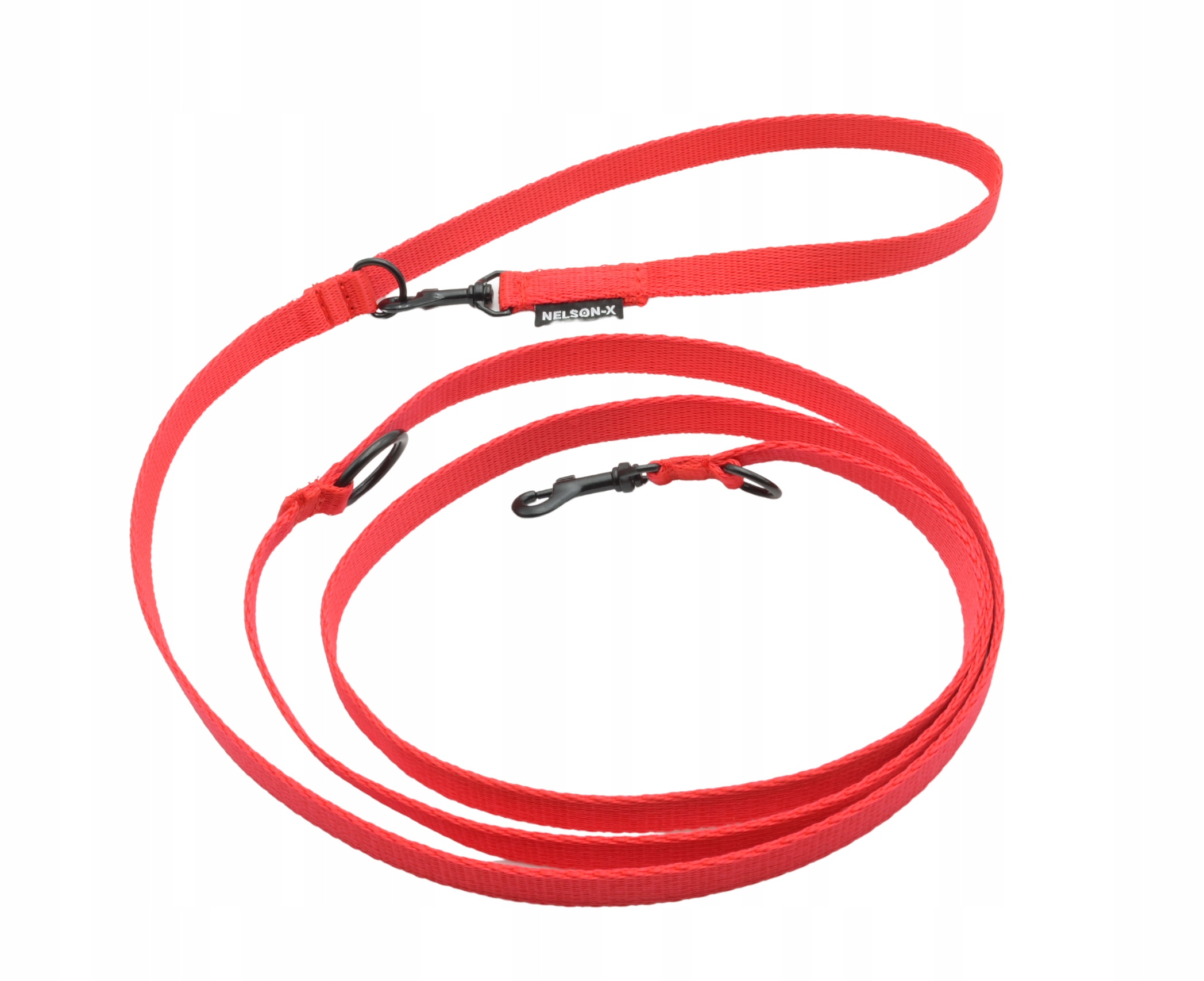 Levně Nelson-x Základní Černé Vodítko Vodítko S Adaptačním 5M Mini Černá Karabina