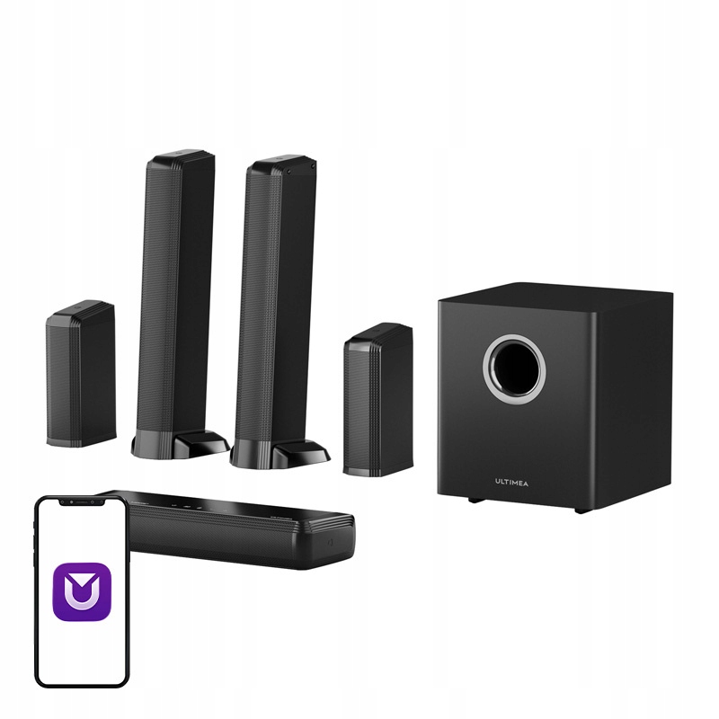 Ultimea Apollo S90 Reproduktory Soundbar Subwoofer Domácí kino 9.1 Dolby Atmos