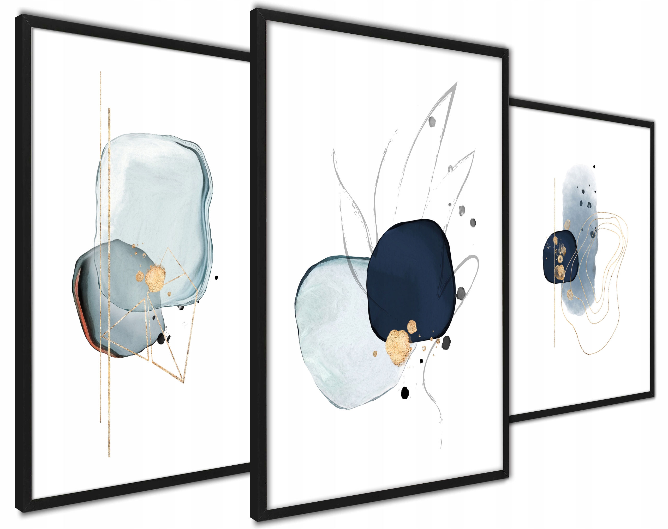 

Plakaty w ramie Abstrakcyjne figury niebieskie XL