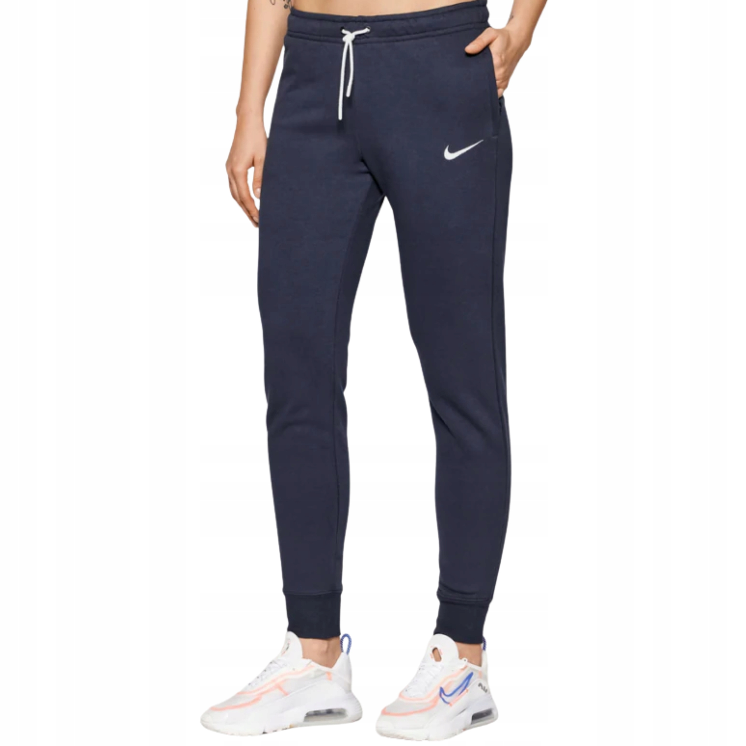 Nike Damskie Młodzieżowe Spodnie Dresowe Bawełniane Kieszenie Na Zamek