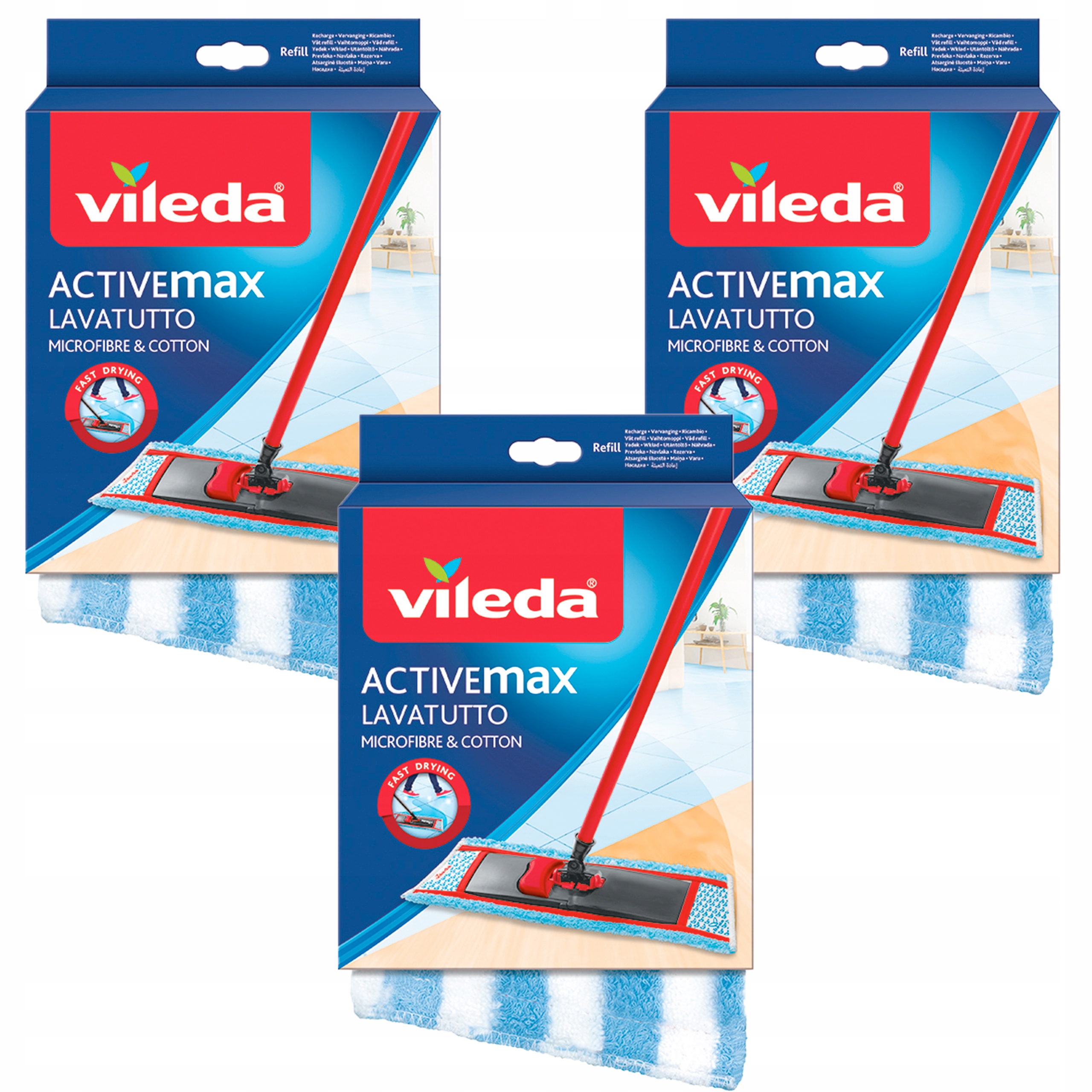 

Vileda Wkład do Mopa płaskiego Active Max 3 szt.