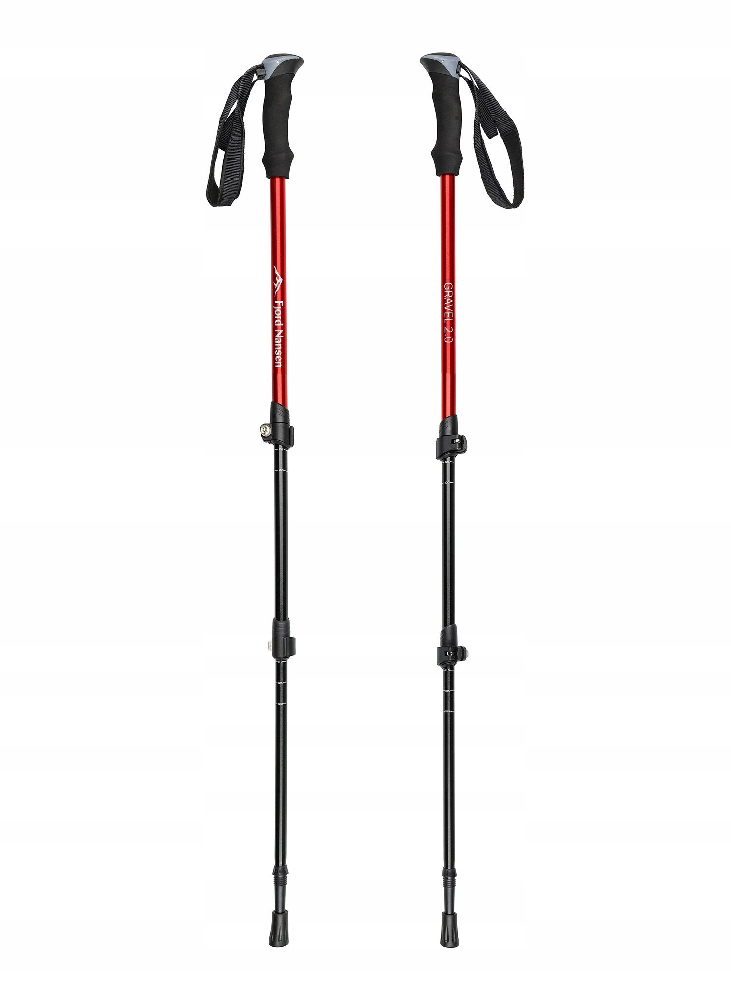 Kije trekkingowe Fjord Nansen Gravel 2.0 red