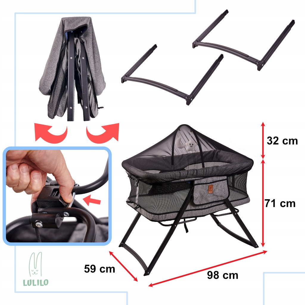 ŁÓŻECZKO KOŁYSKA VOJAGO KOJEC DLA DZIECI LEŻAK Rodzaj Leżaczek