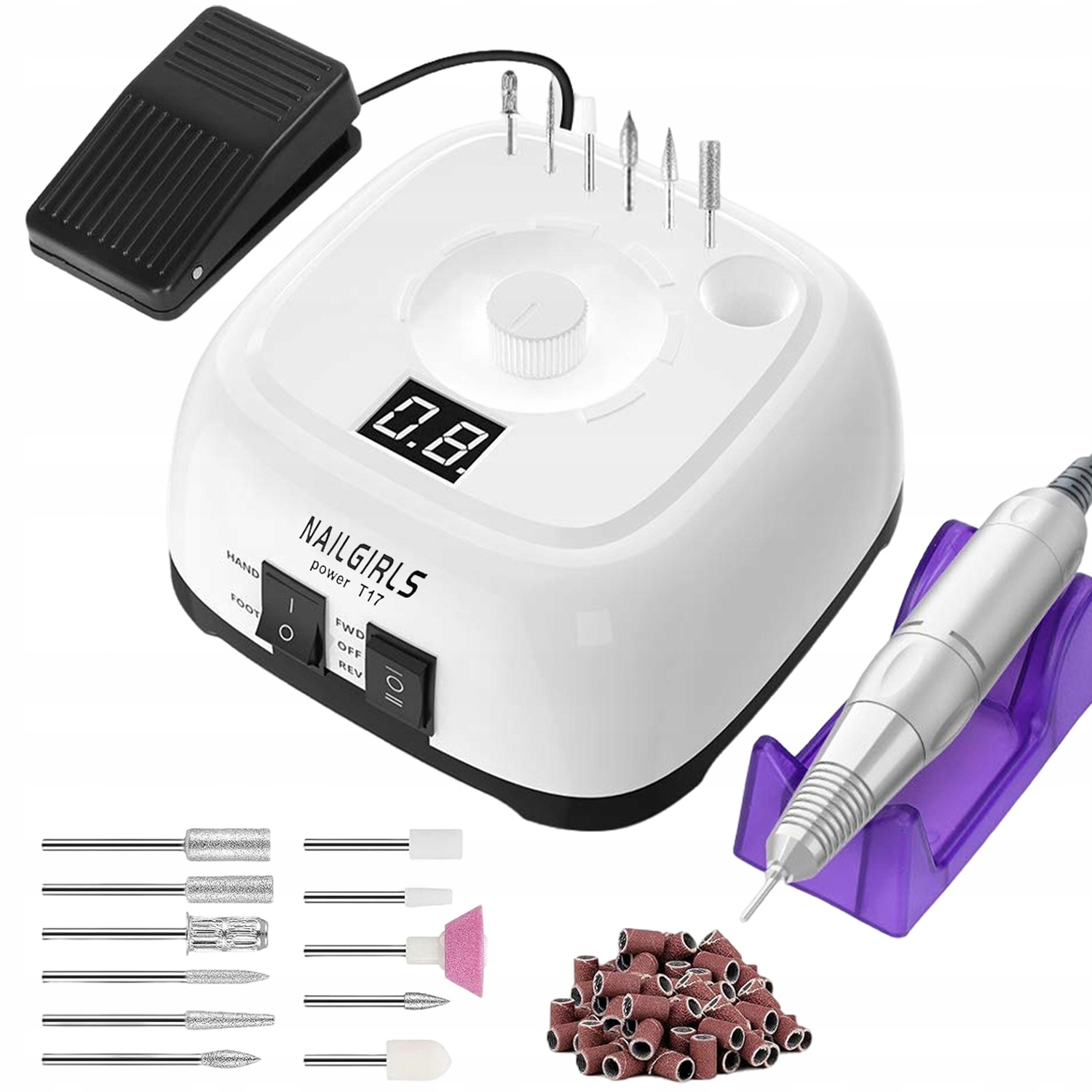 Silná Bruska Na Nehty Pro Profesionální Manikúru A Pedikúru Frézy